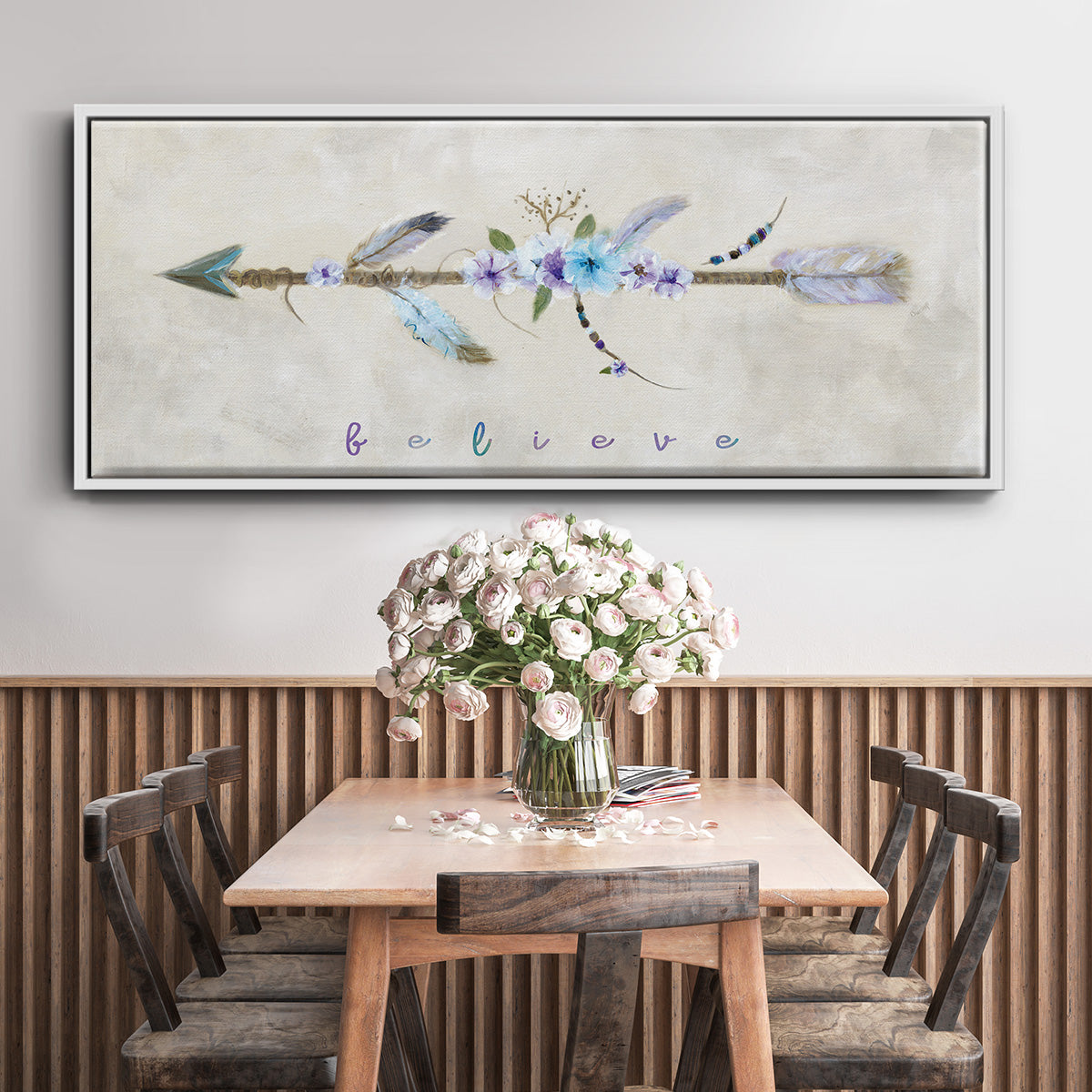 Boho Arrow I - Floater Framed Canvas Print