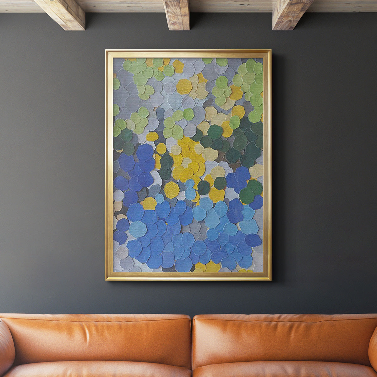 Lake Como Garden - Modern Framed Canvas Print