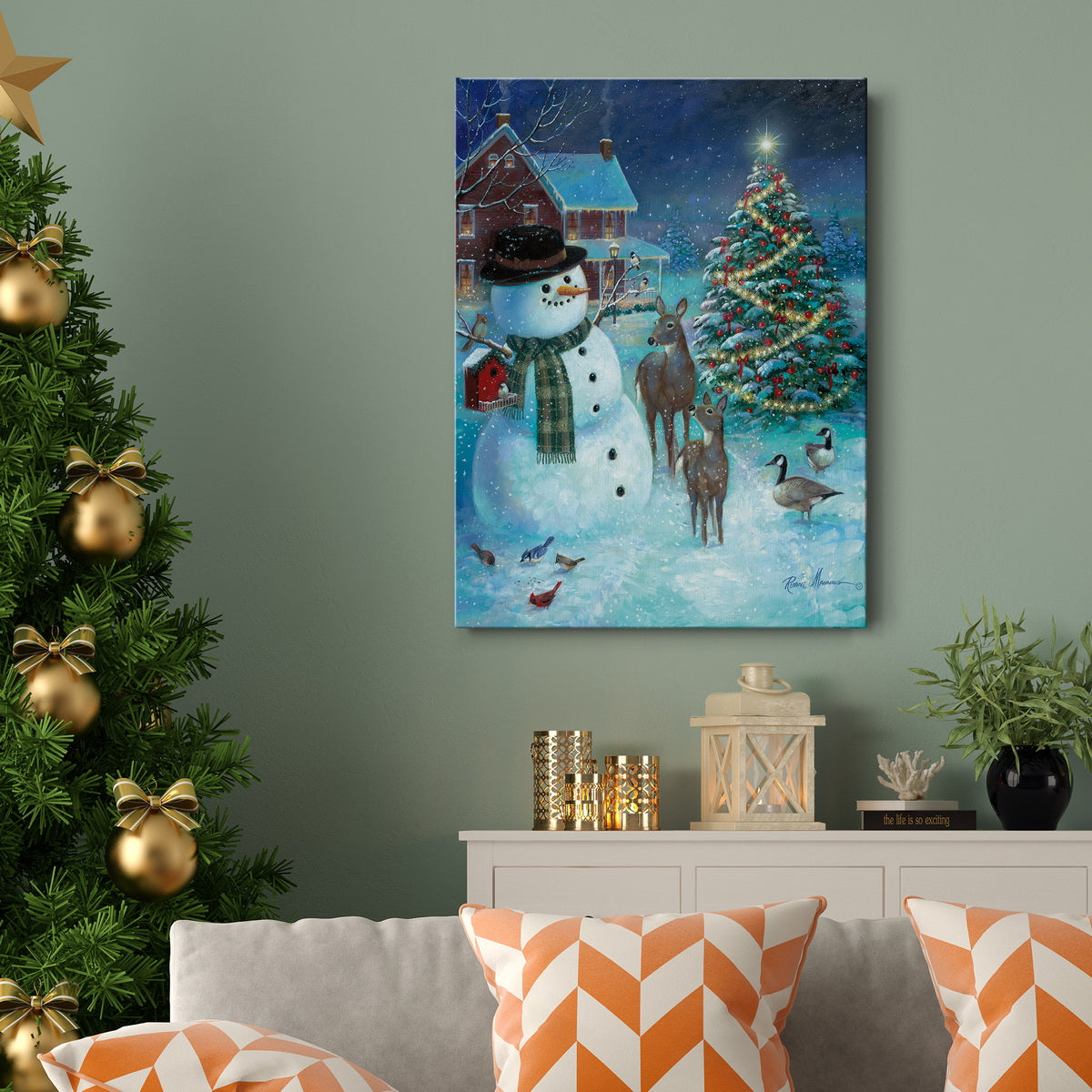 Frosty And Friends Premium Gallery Wrapped Canvas - Ready to Hang