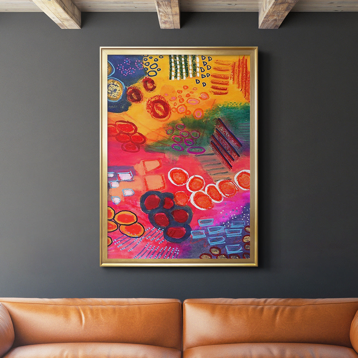 Vivaciously Changing II - Modern Framed Canvas Print