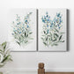 Delicate Blue Botanical I Premium Gallery Wrapped Canvas - Ready to Hang - Set of 2 - 8 x 12 Each