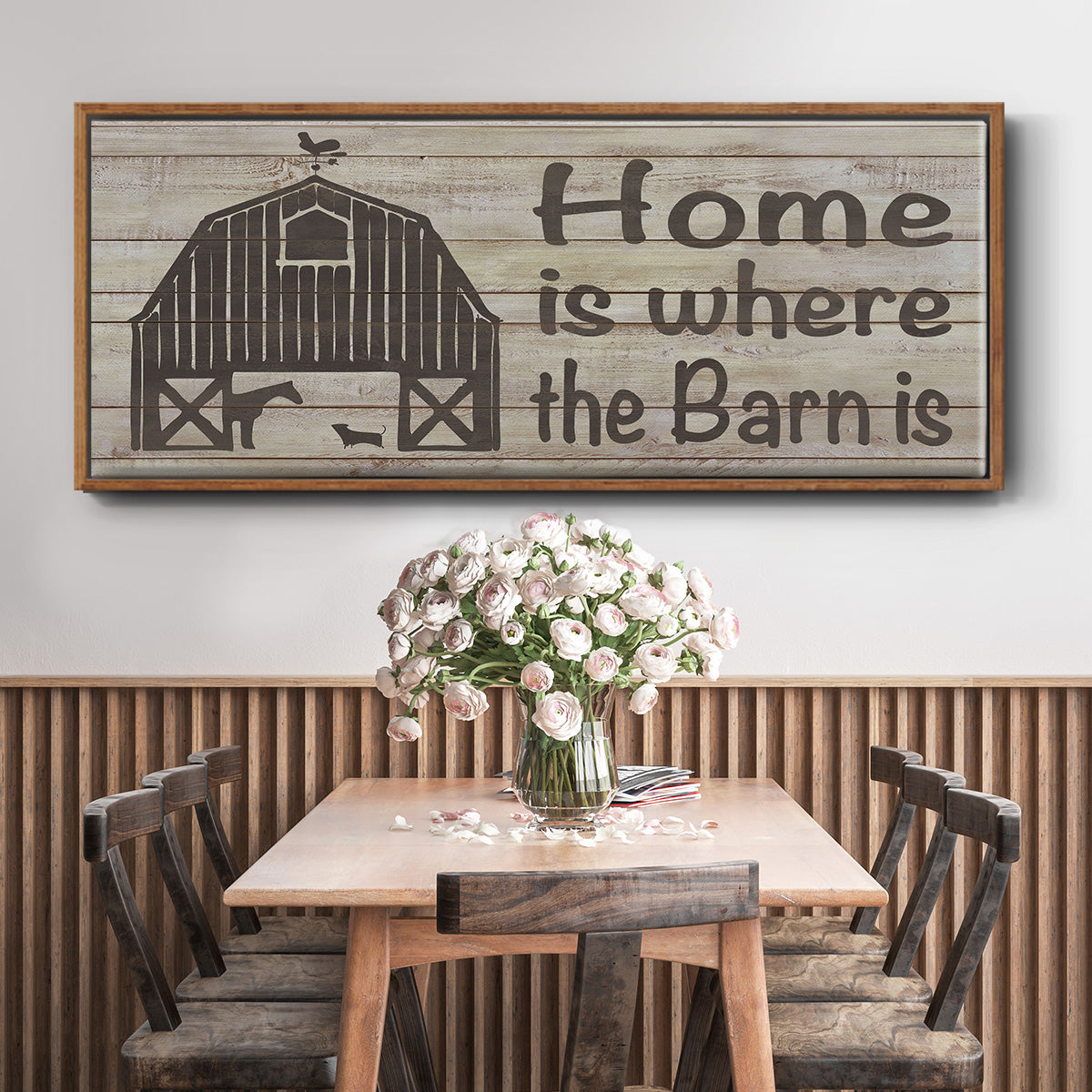 Home & Farm III - Floater Framed Canvas Print