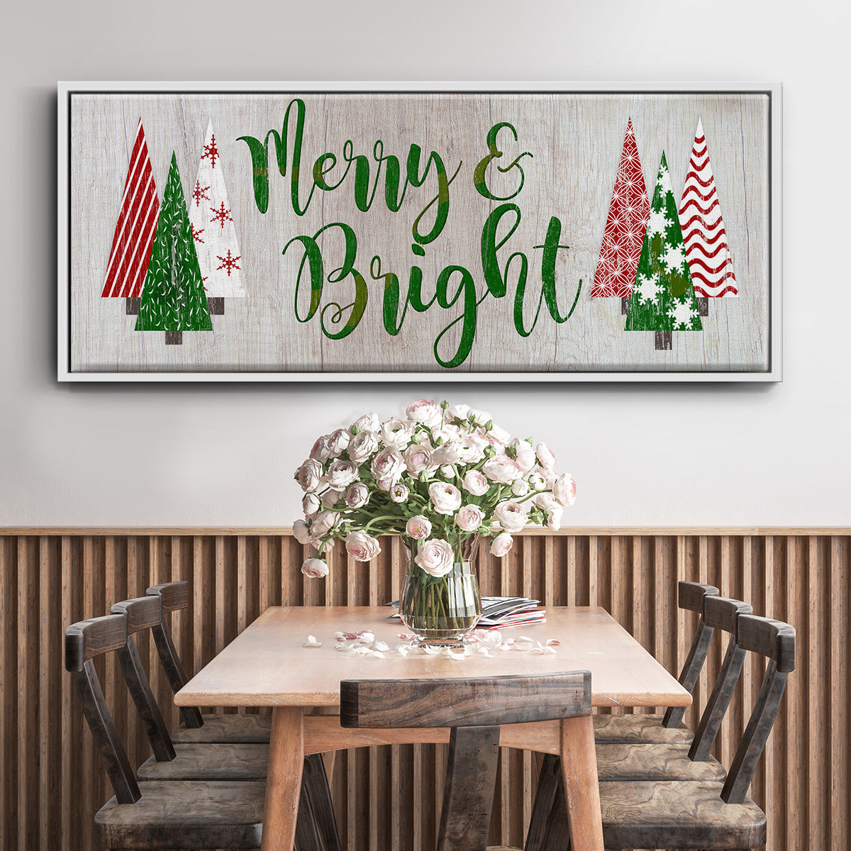 Merry & Bright - Floater Framed Canvas Print
