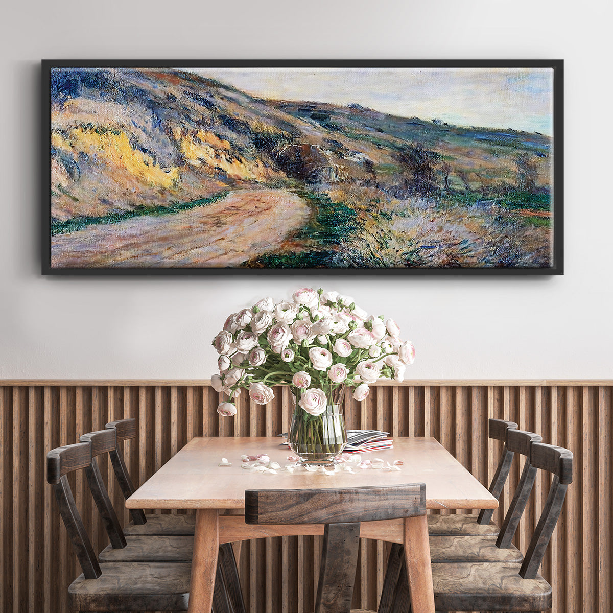 The Road to Giverny, 1885 - Floater Framed Canvas Print