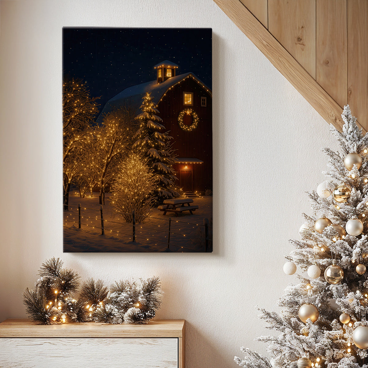 Candlelit Candle Carol - Canvas Art Print