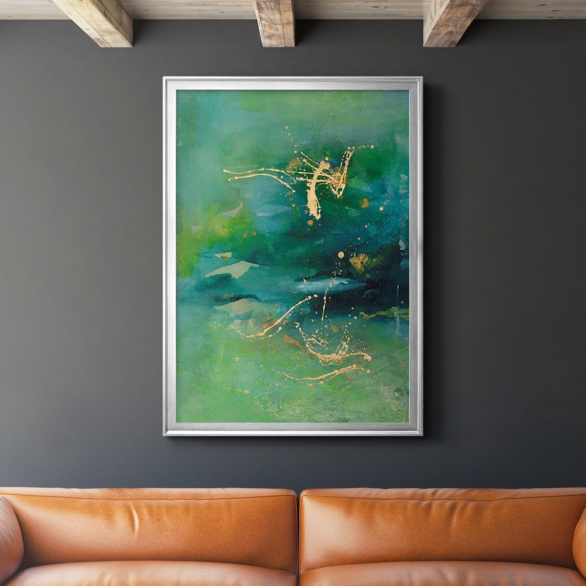 Peaceful Diptych II - Modern Framed Canvas Print