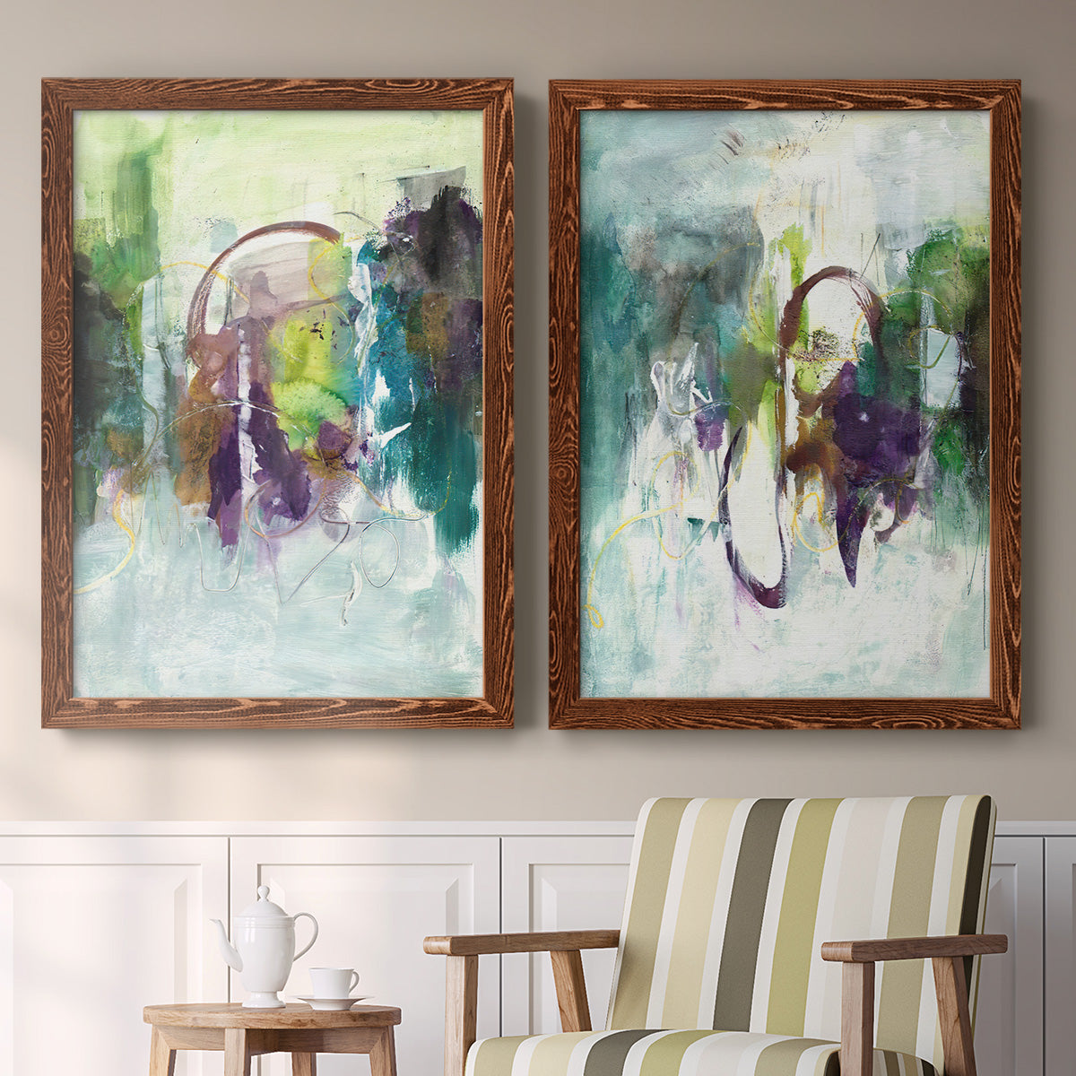 Moving On I - Premium Framed Canvas 2 Piece Set - Ready to Hang