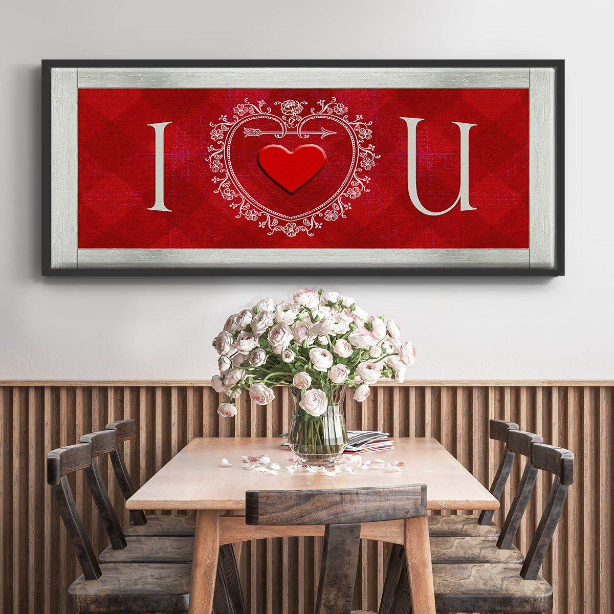 DIY Love Collection H - Floater Framed Canvas Print