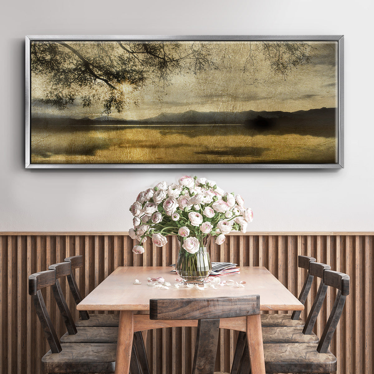 Golden Staffelsee Lake - Floater Framed Canvas Print