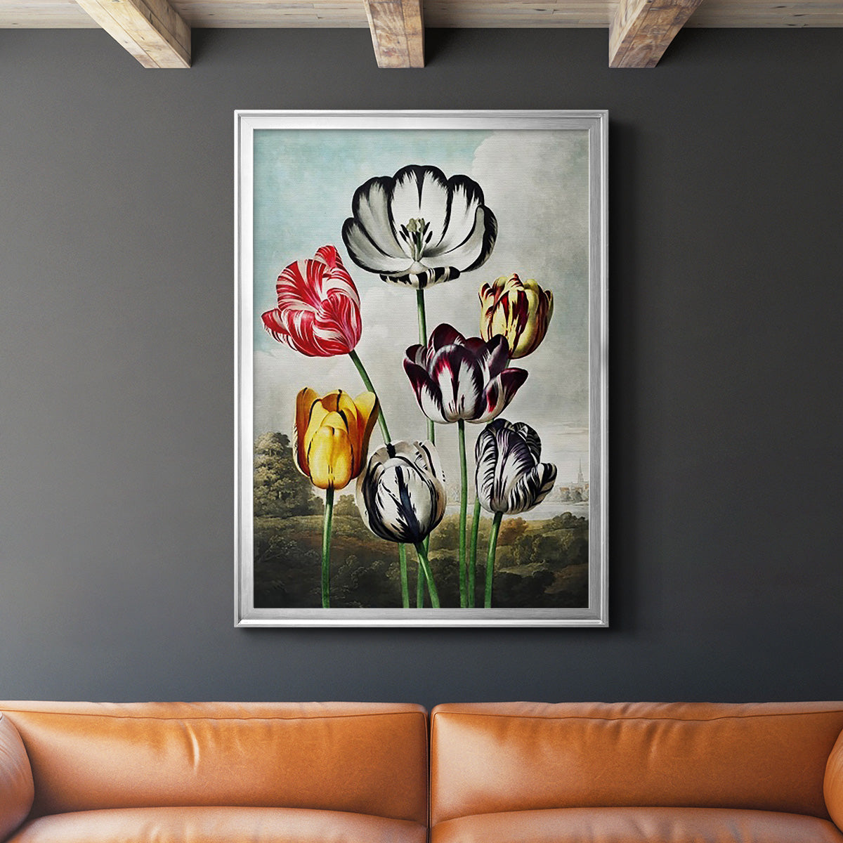 Temple of Flora VI - Modern Framed Canvas Print