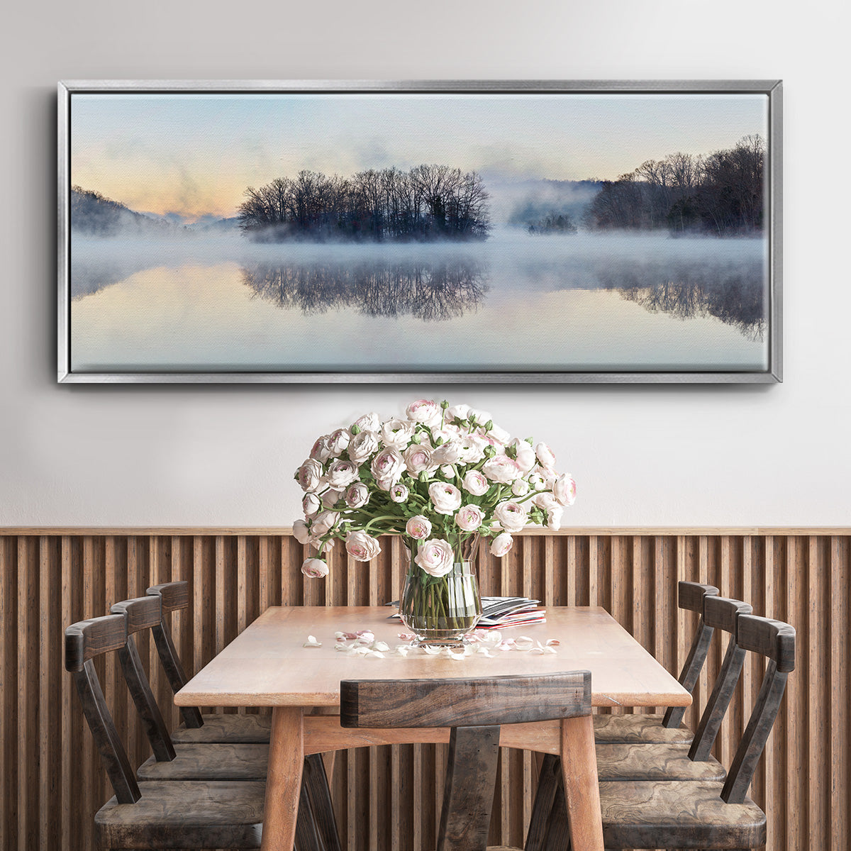 Scene on the Water VIII - Floater Framed Canvas Print