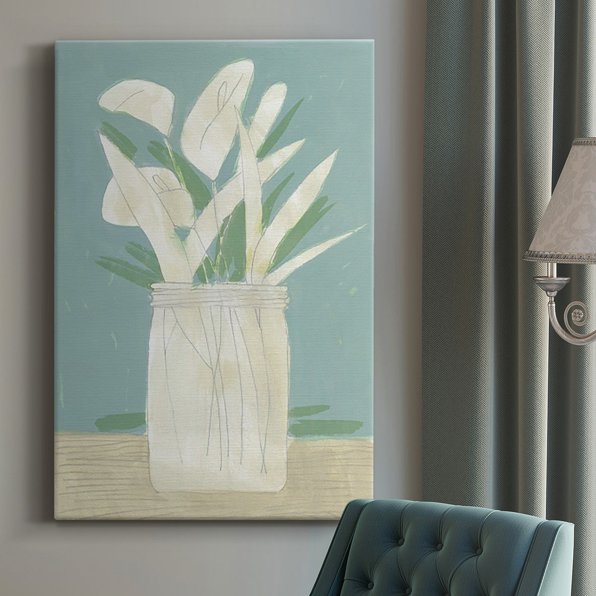 Muted Spring Arrangement IV Premium Gallery Wrapped Canvas - Ready to Hang