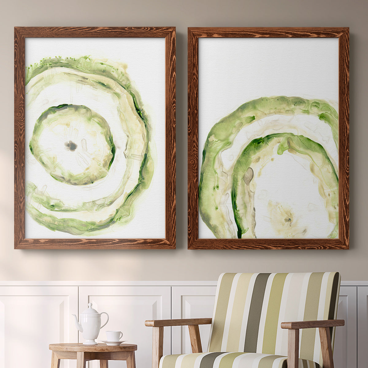 Lichen Halo III - Premium Framed Canvas 2 Piece Set - Ready to Hang