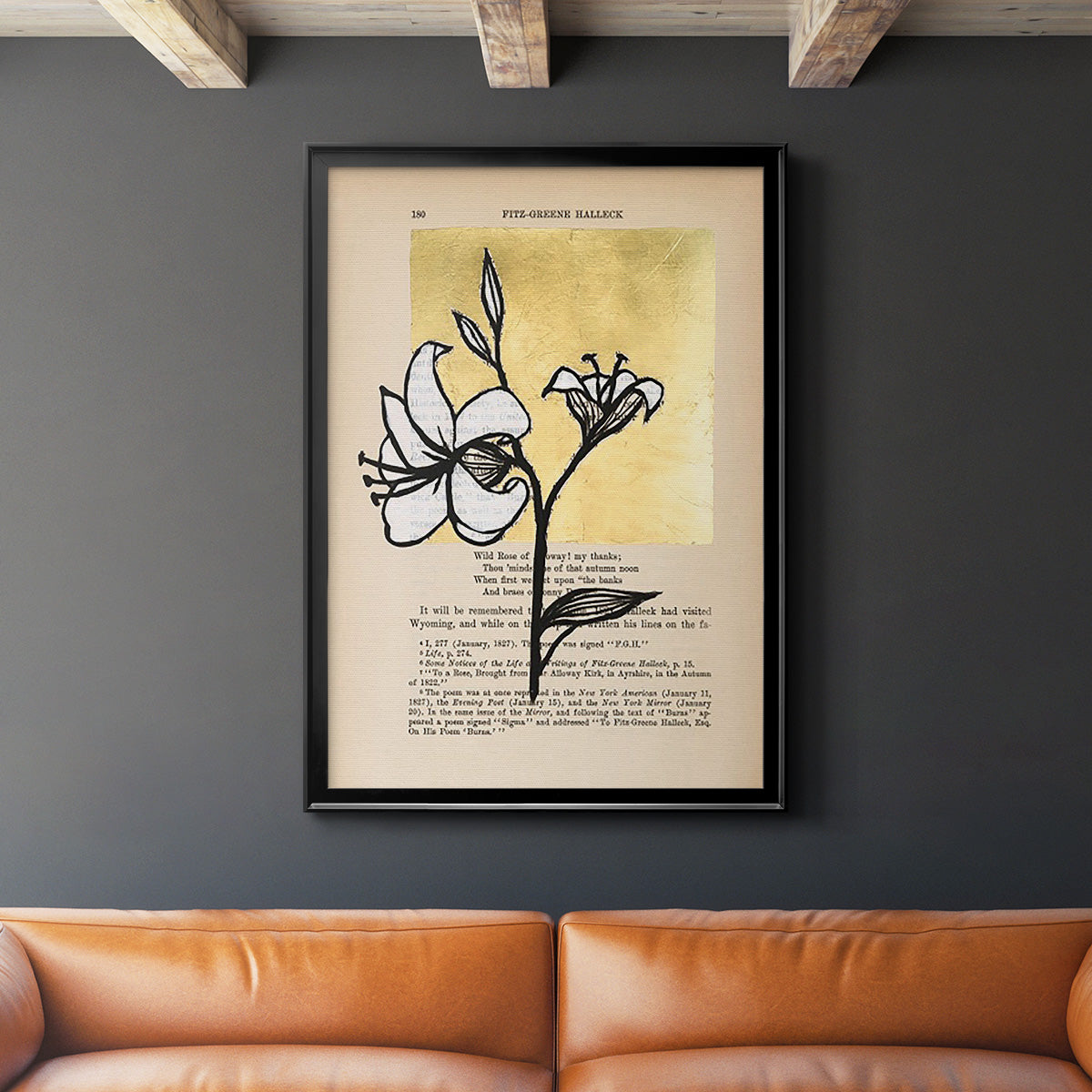 Floral Diary IV - Modern Framed Canvas Print