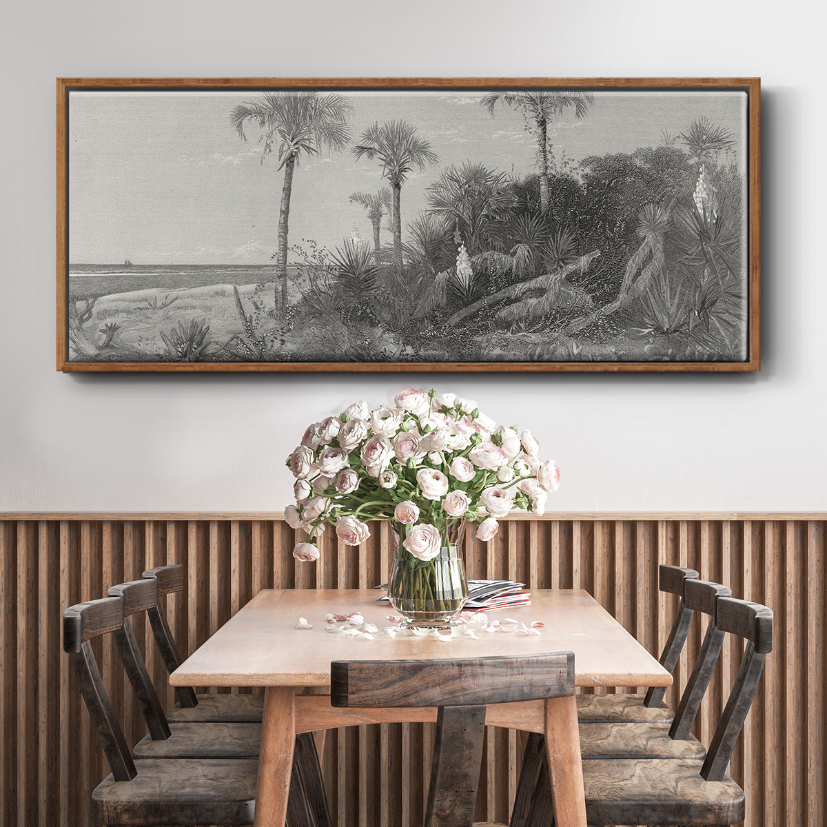 On the Coast of Florida - Floater Framed Canvas Print