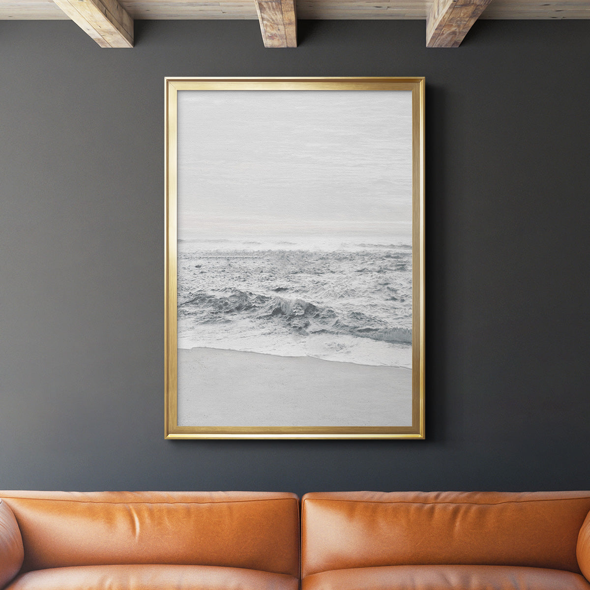 Gentle Tides II - Modern Framed Canvas Print