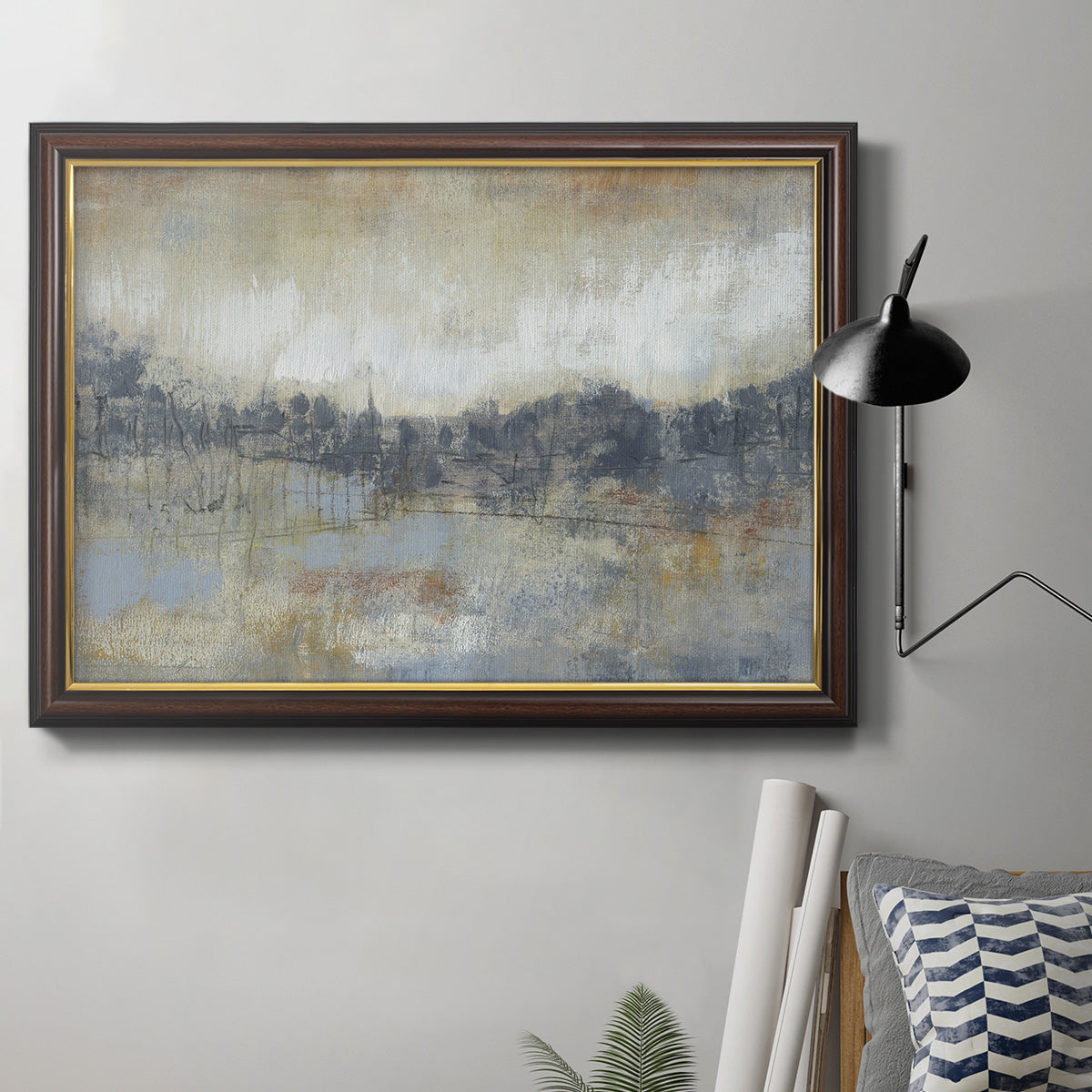 Cool Grey Horizon I Premium Framed Canvas- Ready to Hang