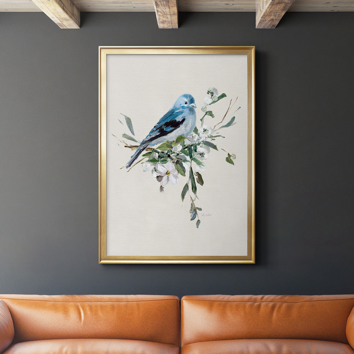 Bluebird Happy I - Modern Framed Canvas Print