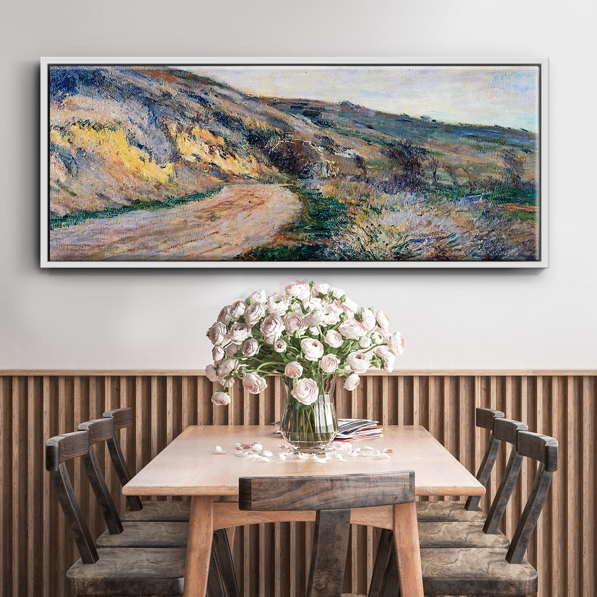 The Road to Giverny, 1885 - Floater Framed Canvas Print