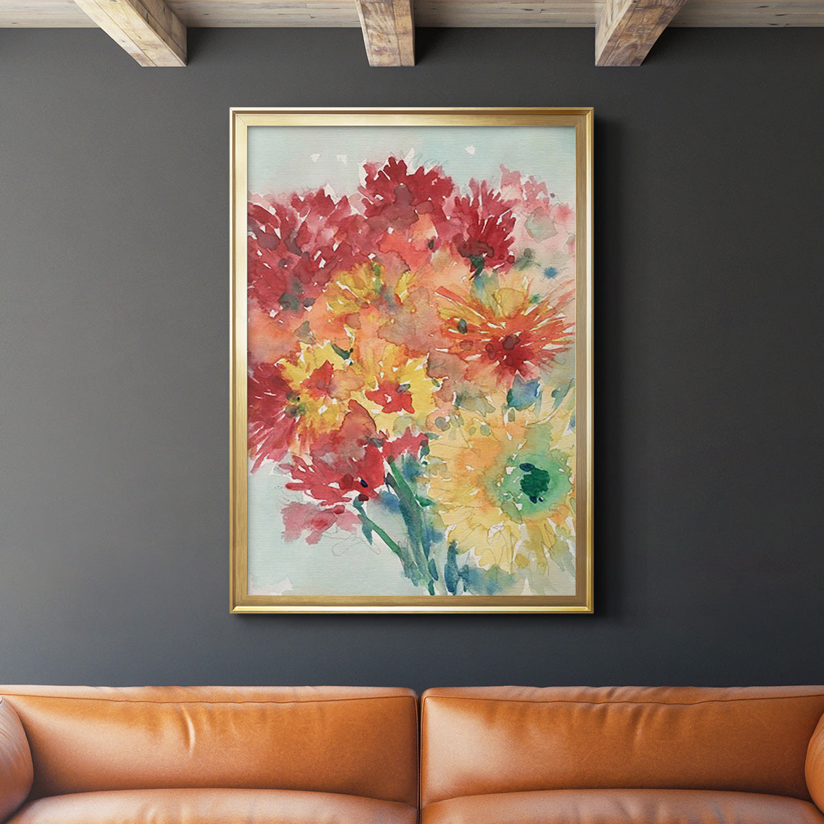 Floral Treats II - Modern Framed Canvas Print