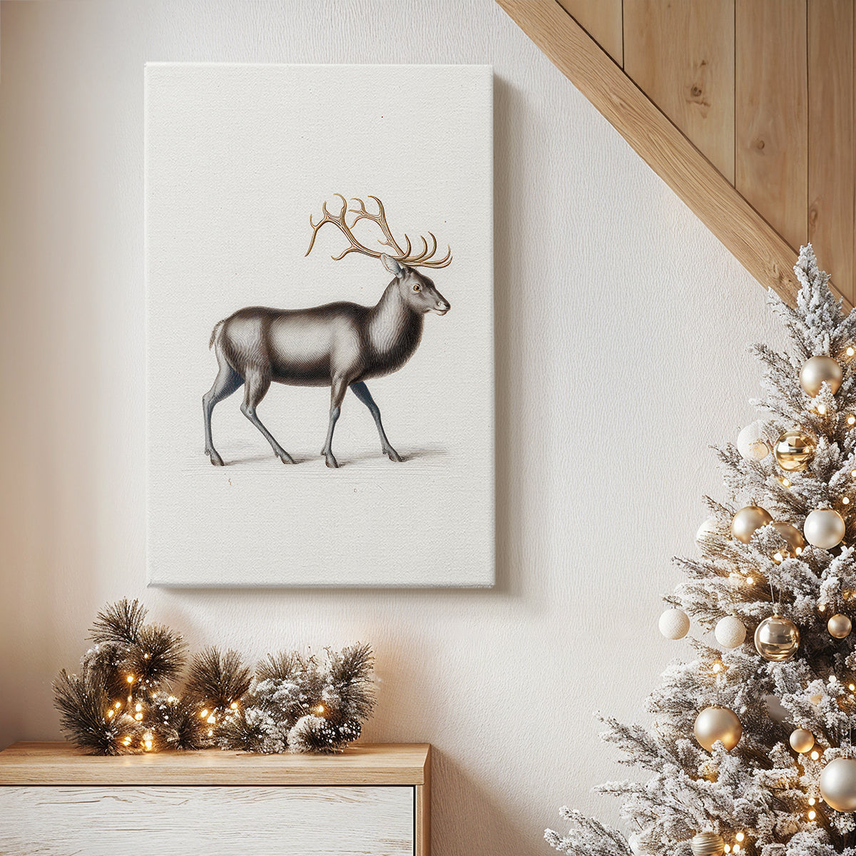 Frostlit Blessing of Hearth - Canvas Art Print
