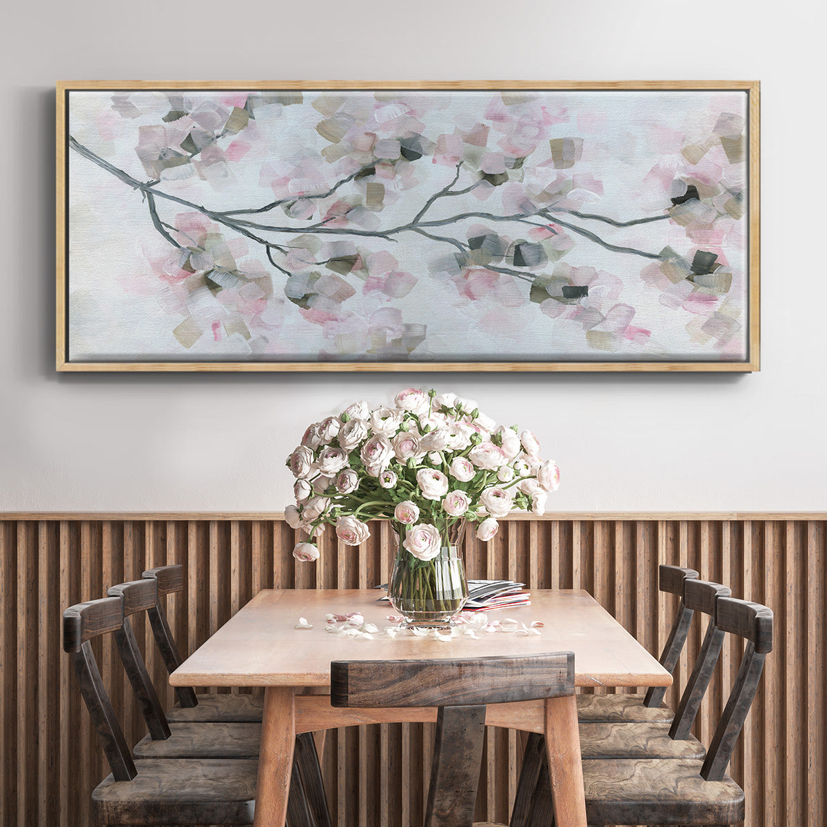 Cherry Blossoms - Floater Framed Canvas Print