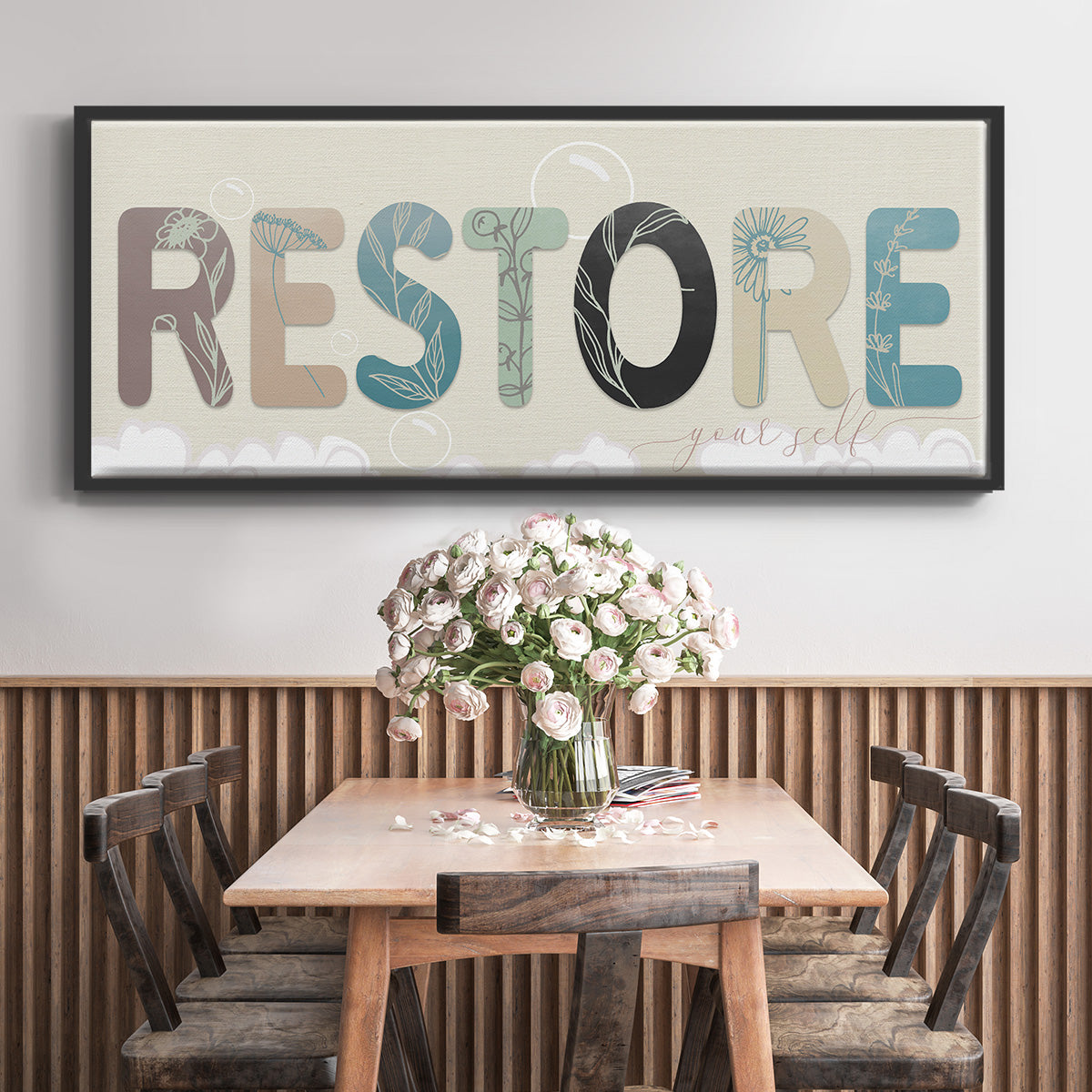 Restore Your Self - Floater Framed Canvas Print