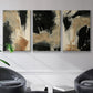 Baked Paintstrokes IV - Framed Premium Gallery Wrapped Canvas L Frame 3 Piece Set - Ready to Hang