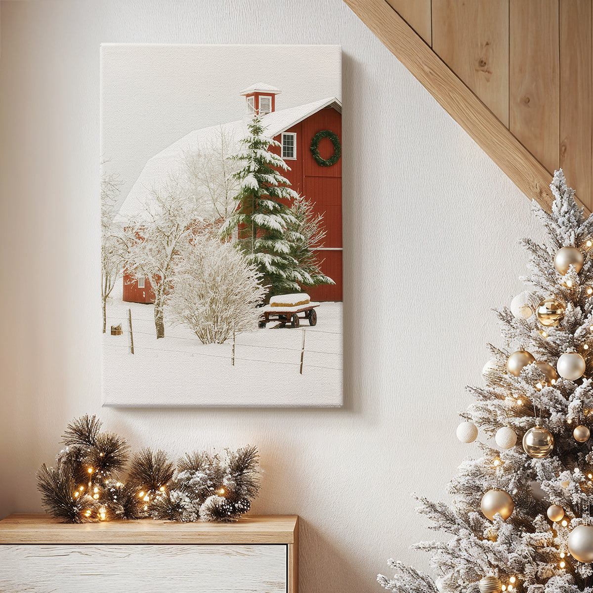 Silver Carol of Snow - Canvas Art Print