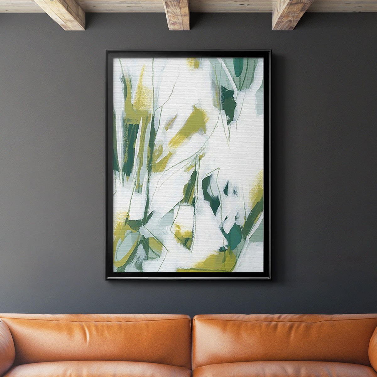 Emerald Ice IV - Modern Framed Canvas Print