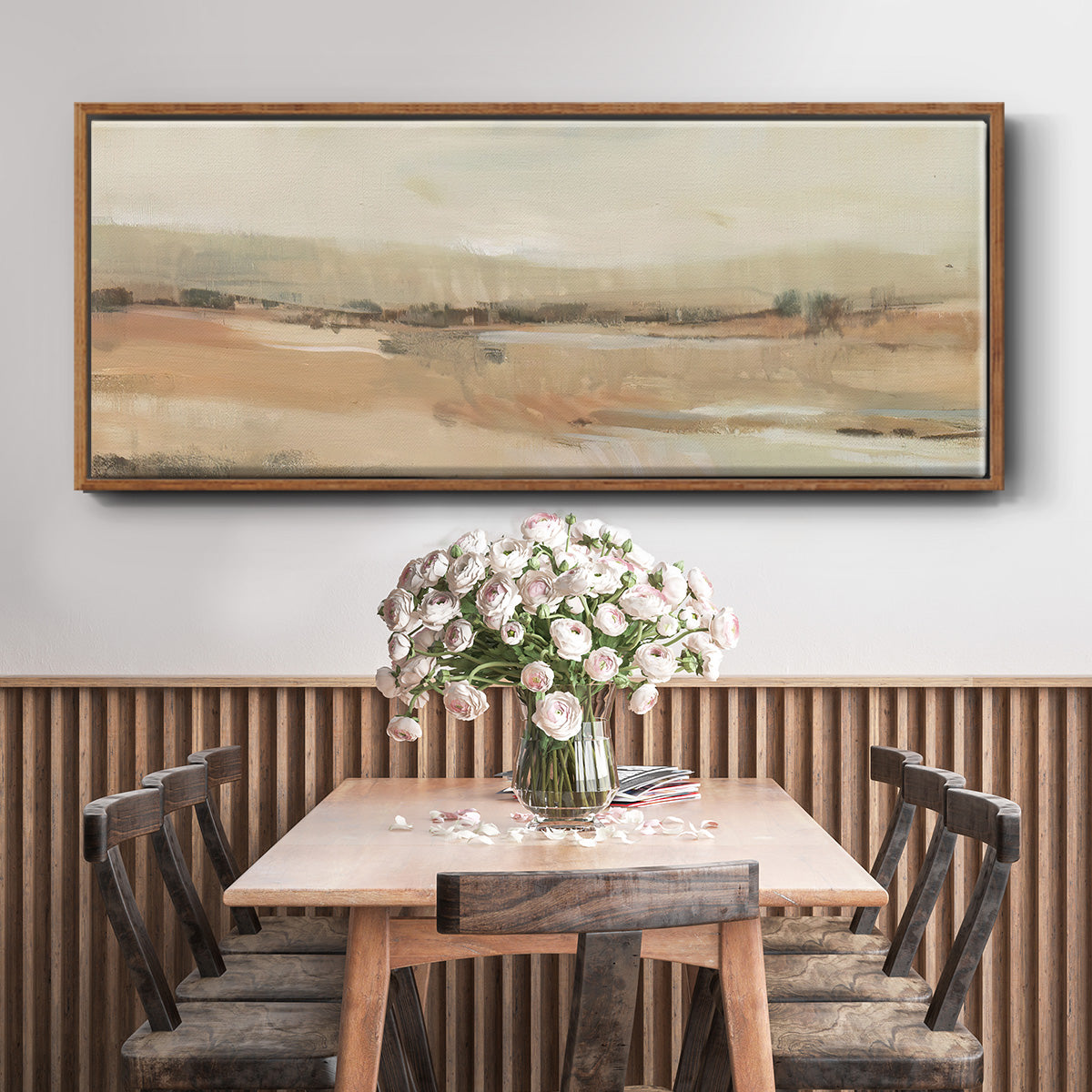 Earth Tone Landscape I - Floater Framed Canvas Print