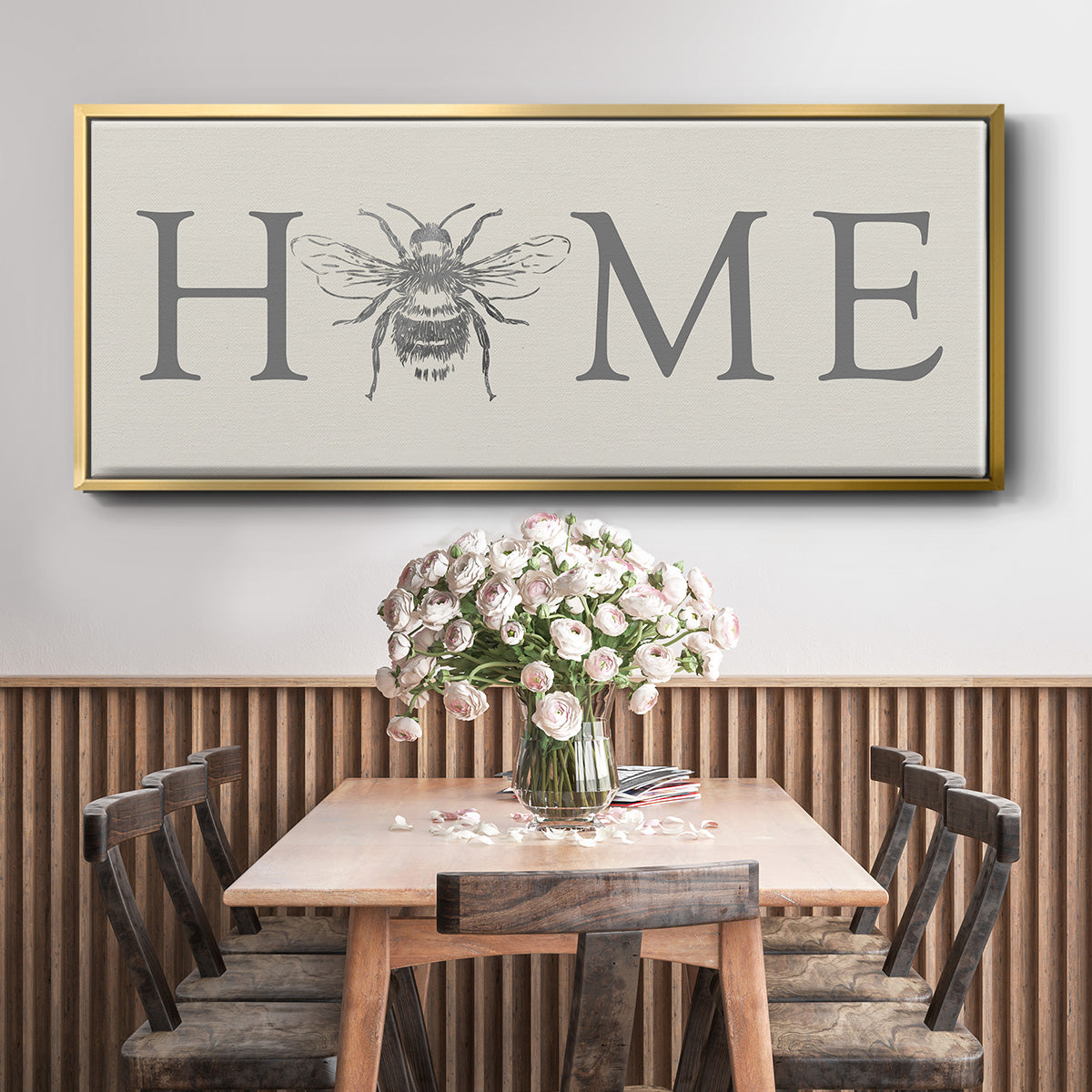 Bee Home - Floater Framed Canvas Print