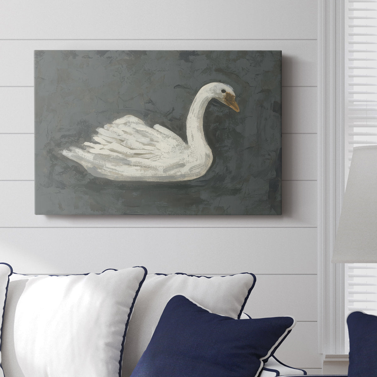White Swan/Black Swan II - Canvas Art Print