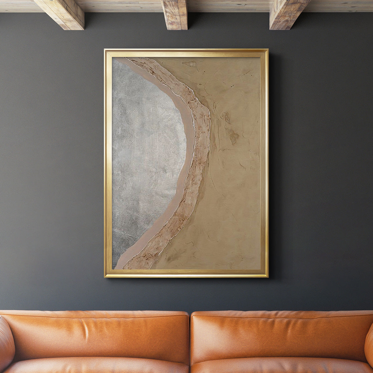 Silver Lake I - Modern Framed Canvas Print