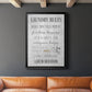 Neutral Laundry Rules - Modern Framed Canvas Print