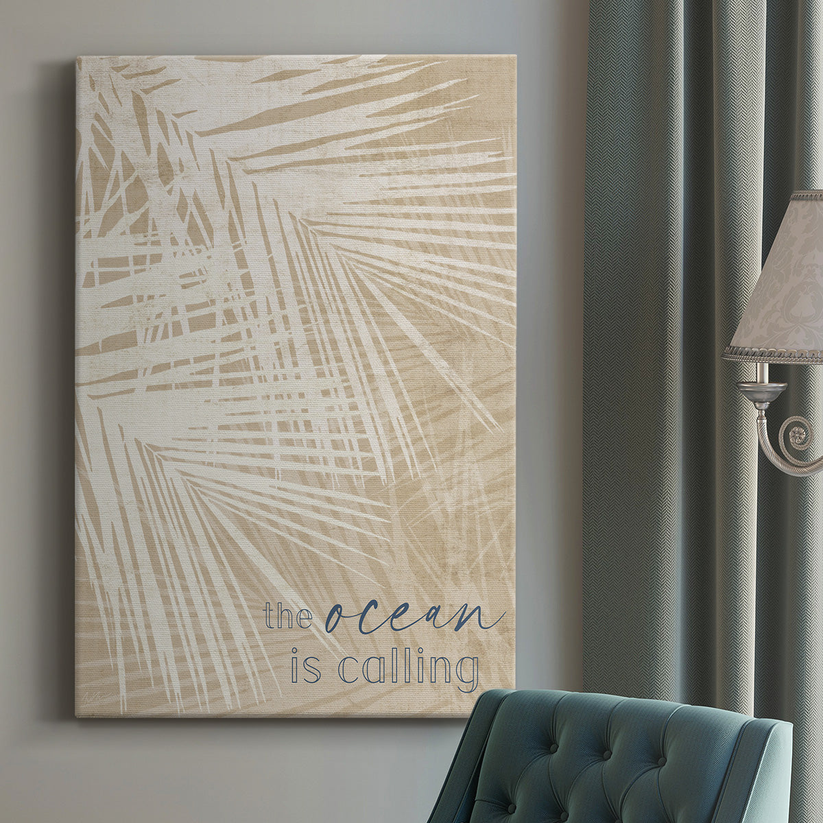 Ocean Calling Palms - Canvas Art Print