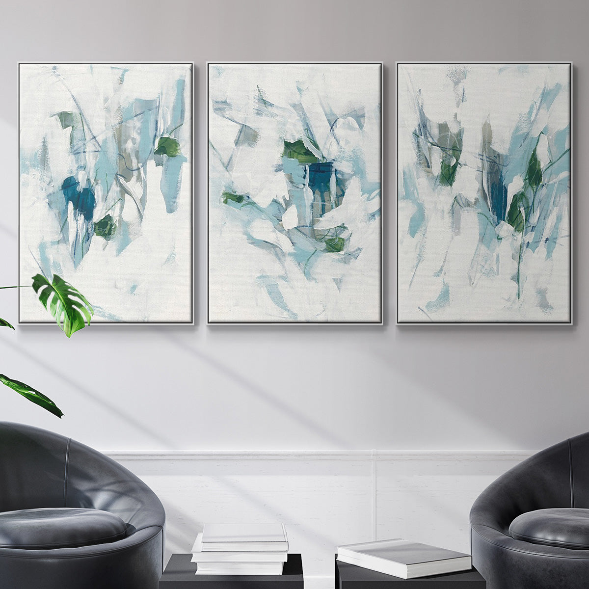 Ice Cavern I - Floater Framed Canvas Set