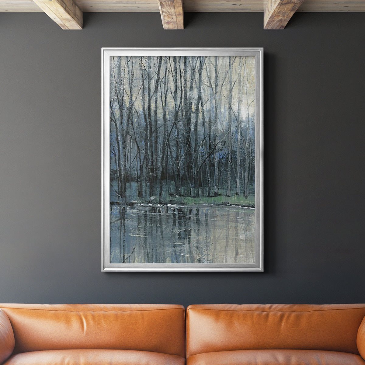 Morning Drizzle I - Modern Framed Canvas Print