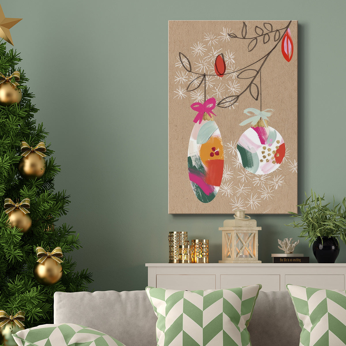 Crafty Christmas Collection B - Gallery Wrapped Canvas