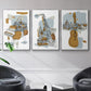 Rehearsal I - Framed Premium Gallery Wrapped Canvas L Frame 3 Piece Set - Ready to Hang