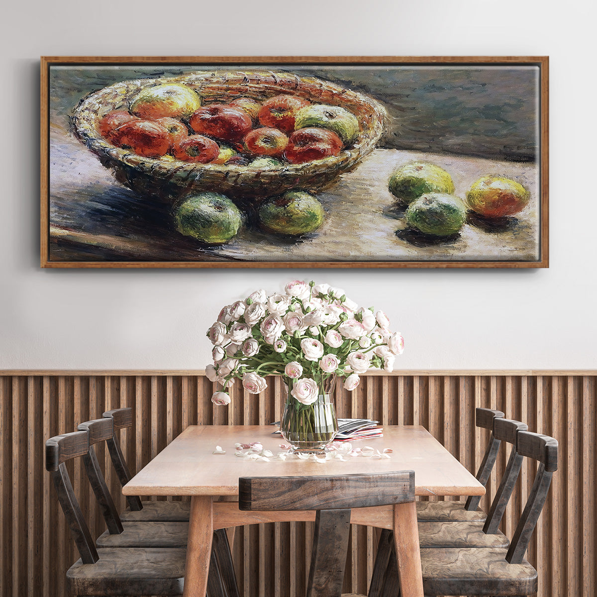The Plate with Apples, 1880 - Floater Framed Canvas Print