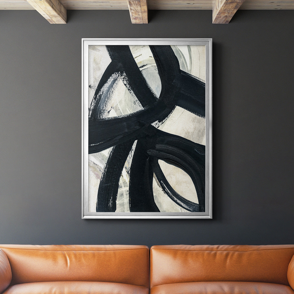 A Day in Brooklyn - Modern Framed Canvas Print