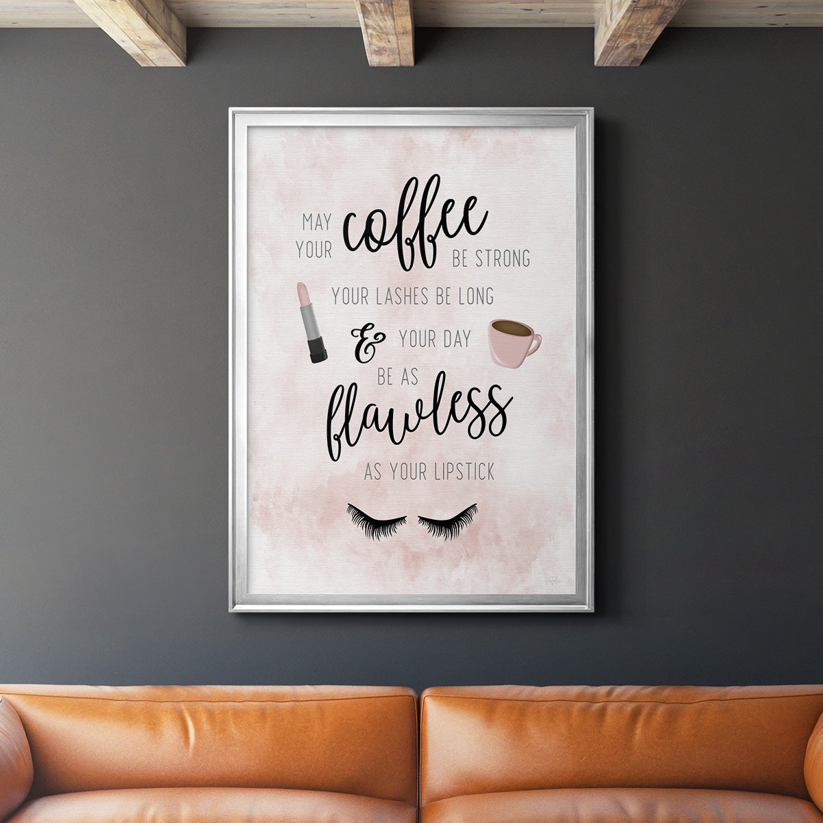 May Your Coffee Be Strong - Modern Framed Canvas Print