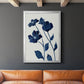 Indigo Bloom I - Modern Framed Canvas Print