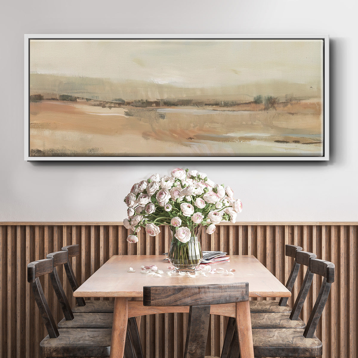 Earth Tone Landscape I - Floater Framed Canvas Print