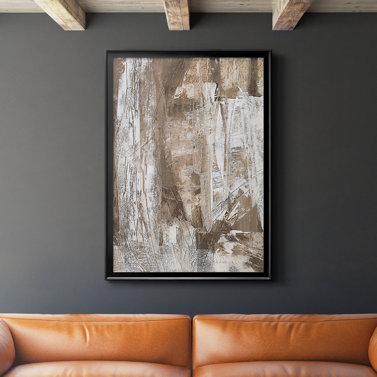Bronzed I - Modern Framed Canvas Print