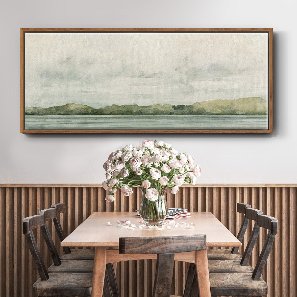 Riverside Views I - Floater Framed Canvas Print