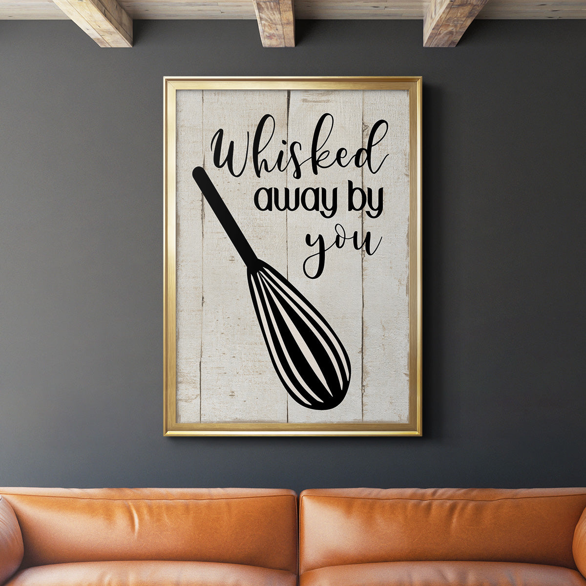 Whisked Away - Modern Framed Canvas Print