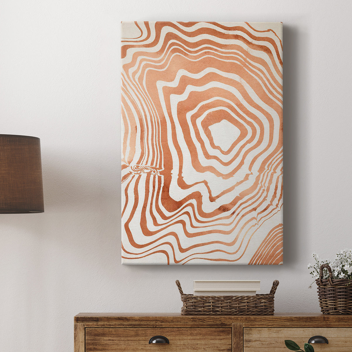 Wood Grain Suminagashi I - Canvas Art Print