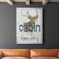Happy Place Cabin - Modern Framed Canvas Print
